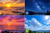Trắc nghiệm: Chọn 1 bầu trời mà bạn thấy ấn tượng nhất