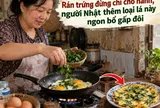 Rán trứng đừng chỉ cho hành, người Nhật thêm loại lá này ngon bổ gấp đôi