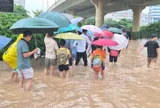 Hà Nội ngập sâu sau đêm mưa lớn: Phụ huynh cõng con tới trường, dân công sở di chuyển 2 tiếng cho đoạn đường 1km