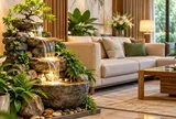 Vì sao nhiều gia đình thích đặt thác nước nhỏ trong phòng khách?