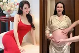 Vũ Thúy Quỳnh mang thai được bạn trai thiếu gia bôi kem dưỡng mỗi tối, được khen "hợp bầu" vì ngày càng xinh