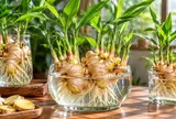 Mẹo trồng gừng thủy sinh: Chỉ cần làm đúng 5 bước, củ gừng lên mầm xanh tốt, đẻ nhánh đẹp mắt