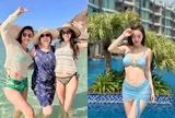 Hoa hậu Jennifer Phạm diện bikini khoe dáng gợi cảm, tự hào khoe mẹ ruột xinh đẹp, truyền hết gen cho con