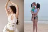 Gái một con "trông mòn con mắt" khoe chân dài cực phẩm với bikini, ái nữ 3 tuổi càng lớn càng xinh "y khuôn" mẹ