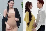 Vũ Thúy Quỳnh hy vọng em bé thừa hưởng chiếc mũi cao giống bố mẹ, bụng bầu "vượt mặt" vẫn chăm chỉ đi làm 
