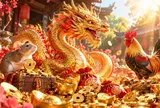 Từ ngày 5 đến 9/10, Phúc Lành tề tựu, 3 con giáp tắm trong biển tiền
