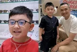 Vợ của Chi Bảo đưa con sang Singapore để khám mắt, bé Gia Khang 4 tuổi đã phải đeo kính cận