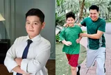 Con trai Mạnh Trường nay mặc vừa áo của bố, được khen ngoại hình điển trai hơn cả phụ huynh