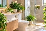 Vì sao nhiều người thích trồng cây trong nhà vệ sinh, nhà tắm?