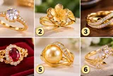 Chọn 1 chiếc nhẫn vàng mà bạn ấn tượng nhất để xem khả năng tài chính về sau