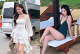 Mỹ nhân VTV 20 tuổi bế bụng bầu lên giảng đường, đẻ xong mặc bikini khoe dáng đẹp mơn mởn