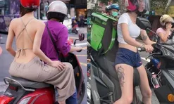 Mặc đồ quá ngắn khi đi xe máy, nhiều chị em rơi vào tình huống khiến người đi đường ngán ngẩm