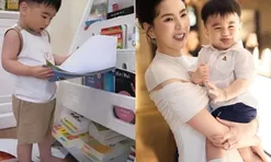 Con trai Mai Ngọc khiến bảo mẫu tấm tắc vì mới 1 tuổi đã học cả tủ sách, là "thanh niên hài nổi tiếng phường Bắc Giang"