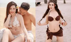 Mẹ đơn thân Hà Nội đẻ con cho cựu cầu thủ cao 1m86, sau sinh khoe dáng nuột bên 2 con gái riêng xinh như hoa hậu