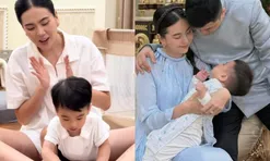 Con trai Mai Ngọc bập bẹ tập nói cực đáng yêu, học bài lanh lợi khiến mẹ tự hào