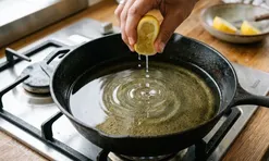 Chỉ vài giọt chanh vào chảo dầu, nhiều người bất ngờ với kết quả nhận được
