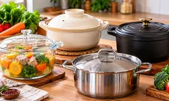 Bạn đang dùng loại nồi chất liệu gì: Gang, thủy tinh, inox hay gốm sứ?