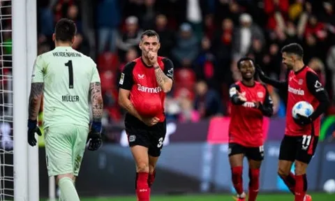 Bayer Leverkusen 5-2 Heidenheim: Schick lập hat-trick, Leverkusen ngược dòng đẳng cấp