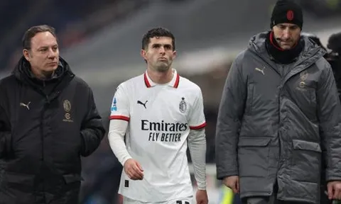 Pulisic chấn thương đe dọa tham vọng của AC Milan tại Serie A