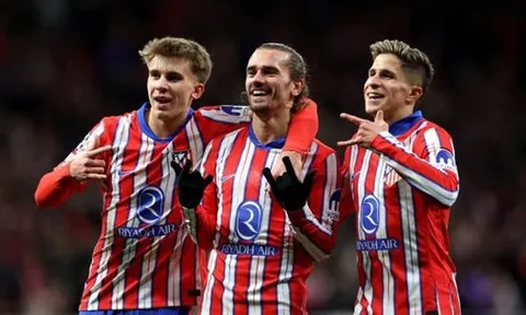 "Song sát" Griezmann - Alvarez giúp Atletico thắng dễ Slovan Bratislava