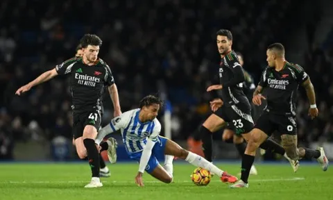 Giấc mơ vô địch ngày càng xa vời với Arsenal