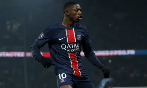 PSG củng cố ngôi đầu bảng trong ngày Dembele lập cú đúp trước Saint-Etienne