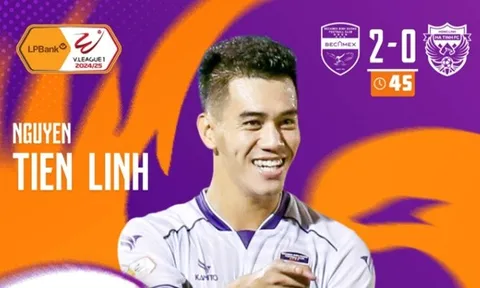 Tiến Linh tạo cột mốc mới, Bình Dương ngậm ngùi chia điểm