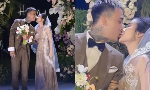 Đạt G sánh đôi bên Cindy Lư trên lễ đường, khóa môi ngọt ngào trước đông đảo khách mời