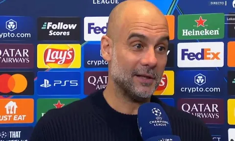Pep Guardiola bối rối trước câu hỏi kỳ lạ sau khi bị loại khỏi C1
