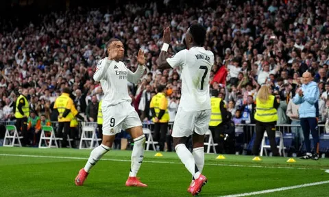 Vinicius và Mbappe cùng tỏa sáng, Real tiếp tục phả hơi nóng vào Barca