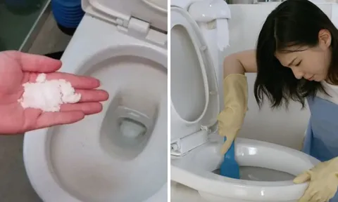 Đổ muối vào bồn cầu: Mẹo hay giải quyết rắc rối khó nói ai cũng thích