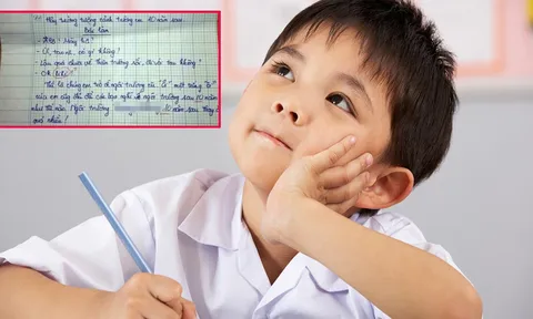 Học sinh tiểu học viết văn tả trường em 10 năm sau bị chấm 0 điểm, còn phải nộp bản kiểm điểm