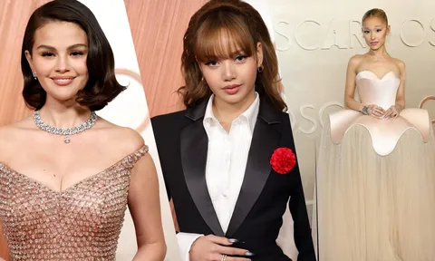 Thảm đỏ Oscar 2025: Lisa (BLACKPINK) kín đáo, Selena Gomez khoe đường cong gợi cảm