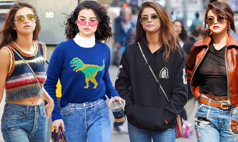 Học lỏm cách phối đồ với quần jeans dáng ôm đầy cuốn hút từ Selena Gomez