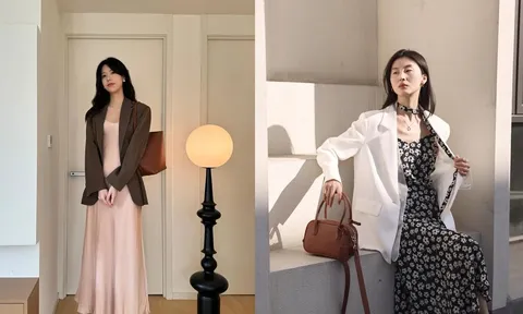 Bộ đôi blazer và đầm liền giúp nàng tỏa sáng mọi lúc mọi nơi
