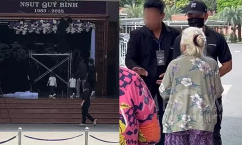Lễ viếng cố nghệ sĩ Quý Bình: Khán giả xếp hàng dài vào thắp hương, nghệ sĩ Hồng Sáp khóc vì bị chặn ở cửa