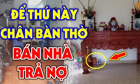 Cứ tiện tay đăt 3 thứ này dưới chân bàn thờ: Gia chủ nghèo khó quanh năm, đau ốm, lụi bại