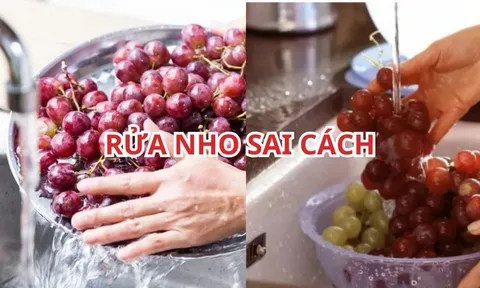 Đây mới là cách rửa nho sạch bụi bẩn hóa chất, nhiều người không biết nên càng rửa càng bẩn càng rửa càng hại