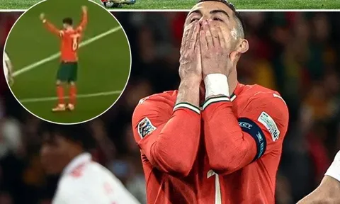 Ronaldo khiến Fernandes bẽ mặt với cú đá rất… đời thường