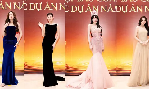 Bốn ‘chánh cung’ trong một khung hình: Đỗ Hà, Tiểu Vy, Thanh Thuỷ, Bảo Ngọc thăng hạng nhan sắc