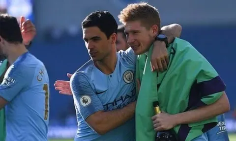 Arteta ngả mũ với De Bruyne