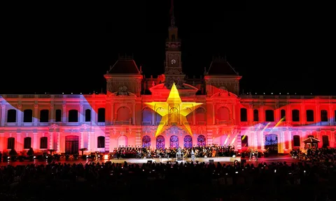 Mãn nhãn, choáng ngợp trước “bữa tiệc” nghệ thuật 3D Mapping tại trụ sở UBND TP.HCM