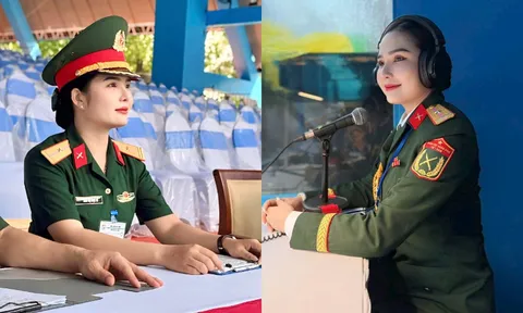 Giọng đọc nữ thuyết minh tại lễ diễu binh, diễu hành 30/4: Xinh đẹp, là Thiếu tá khi mới 33 tuổi