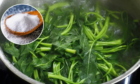 Vì sao cho muối khi luộc rau có thể giúp rau xanh hơn, không bị thâm đen?