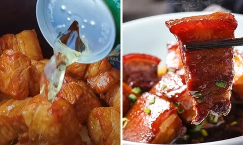 Thịt kho tàu đừng chỉ cho nước màu: Đổ thứ nước này vào, thịt mềm, ngon đậm vị, lên màu óng ánh