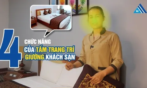 Nhân viên tiết lộ: Giường ngủ khách sạn có 1 miếng vải khác màu, trải ngang, 90% khách bỏ phí