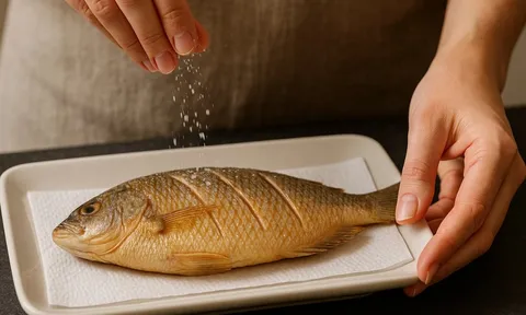 Rắc một nhúm thứ này khi rán cá, da giòn tan mà không bắn dầu