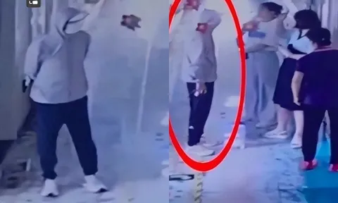 Camera trường học ghi lại cảnh một người đàn ông giả làm ông nội đến đón cháu, cái kết khiến phụ huynh rùng mình