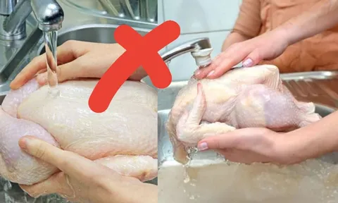 Tại sao không nên rửa thịt gà dưới vòi nước chảy? Nhiều người sẽ giật mình thay đổi ngay