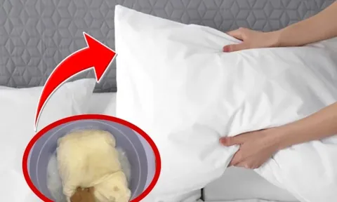 Gối dùng lâu ngày vàng ố: Đây là mẹo giặt trắng tinh như mới, không cần nước tẩy